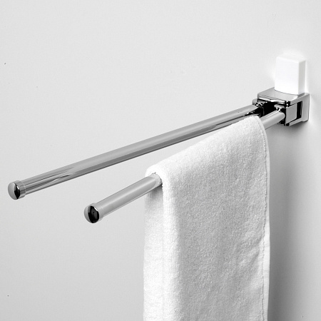 Полотенцедержатель WasserKRAFT Leine K-5031WHITE хром/белый