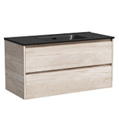 Тумба с раковиной Sancos Libra 100 LB100EG дуб галифакс натуральный/черный