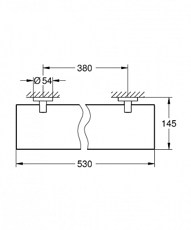 Полочка Grohe Essentials 40799001 стеклянная