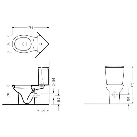 Унитаз-компакт Serel Friendly 6706 угловой с микролифтом