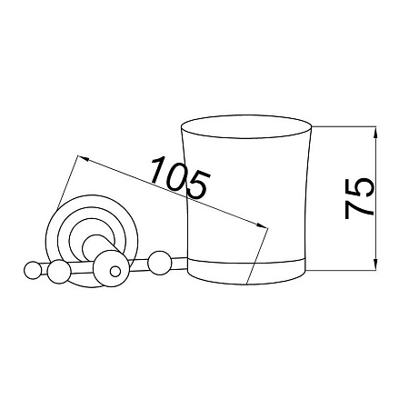 Стакан Boheme Barocco 10654 для зубных щеток, бронза