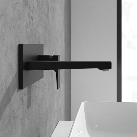 Смеситель Villeroy & Boch Architectura Square TVW125003000K5 для раковины, черный матовый