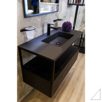Консоль с раковиной Cezares Cadro CADRO-100/46/30-1C-SO-MET 100x46 bianco ghiaccio