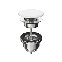Донный клапан Kerama Marazzi DRR.1/WHT для раковины, белый глянцевый