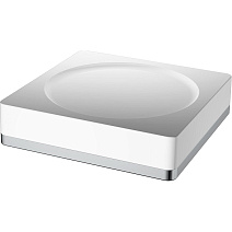 Мыльница Boheme 10960-W-CR настольная, хром/белый