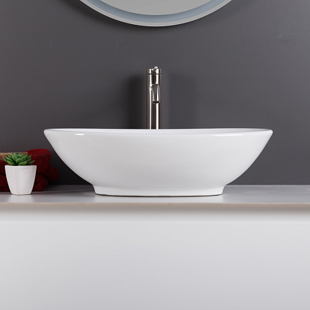 Раковина накладная BelBagno BB1147 53x33x14 белый