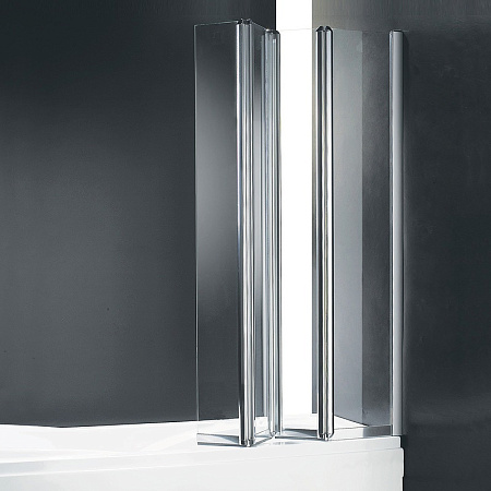 Шторка на ванну Cezares Trio TRIO-W-V-3-90/140-P-Cr-R рифленое стекло
