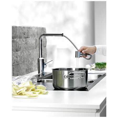 Смеситель Kludi L-Ine 428210577 для кухонной мойки, хром