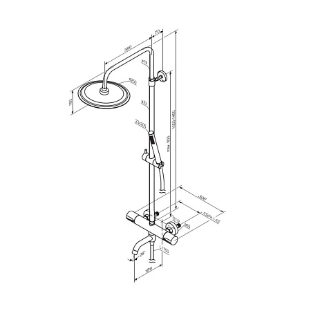 Душевая стойка Damixa Scandinavian Pure 936810000 хром
