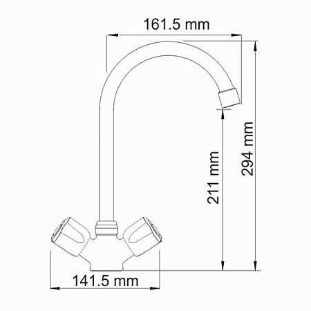 Смеситель WasserKRAFT Amper 2907 для кухонной мойки, хром