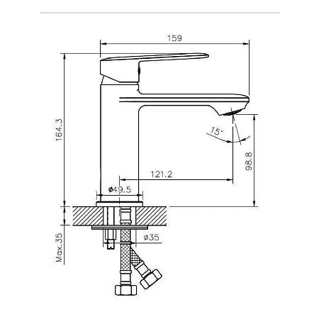 Смеситель Agger Clean A2402100 для раковины