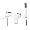 Смеситель Boheme Q 143-WCR для ванны с душем, белый/хром