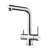 Смеситель Omoikiri Takamatsu-S-BN 4994346 для кухонной мойки, нержавеющая сталь