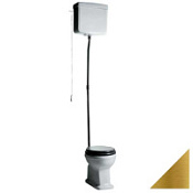 Унитаз напольный Simas Londra LO911bi горизонтальный выпуск, с высоким бачком, орех/золото