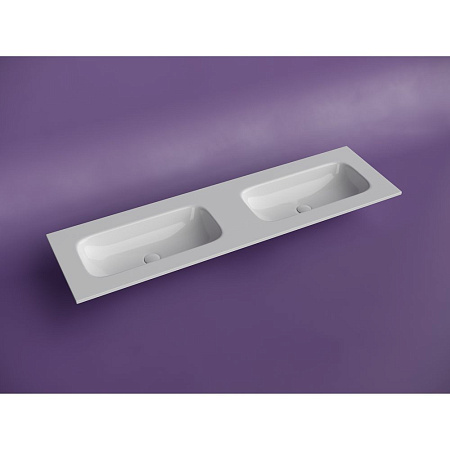 Раковина накладная Ceramica Nova Grace CN7023wx 161x45,7x13,7 без отв. под смес., белый