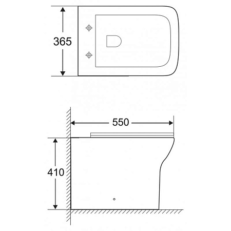Унитаз приставной BelBagno Romano BB248CBR белый