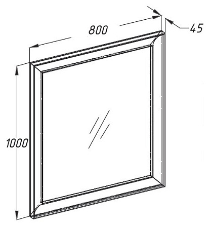 Зеркало с подсветкой Opadiris Капри Z0000003919 80 орех антикварный