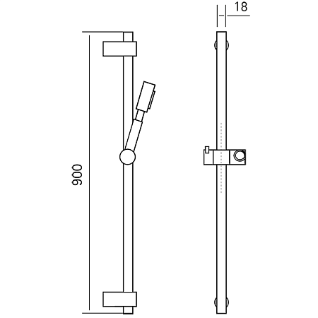 Душевой гарнитур Cisal Xion DS010630D1 нержавеющая сталь