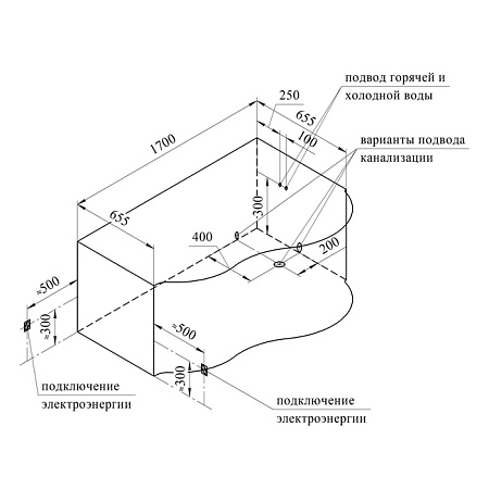 Акриловая ванна Radomir Паллада 1-01-0-1-1-034 170х100 L