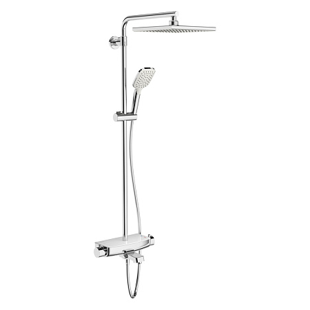 Душевая стойка Teska Mira DK3601C хром/белое стекло