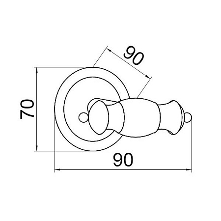 Крючок Boheme Vogue 10136 хром