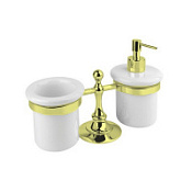 Стакан Cezares Olimp OLIMP-TDT-03/24-M золото/металл с дозатором для жидкого мыла