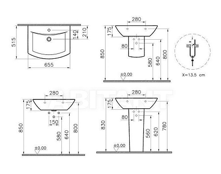 Раковина VitrA Nuova 5023B003-0001