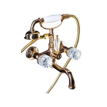 Смеситель Boheme Crystal 293-CRST для ванны с душем, золото