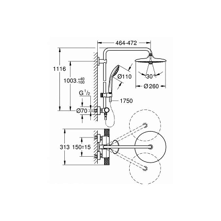Душевая стойка Grohe Euphoria 27615002