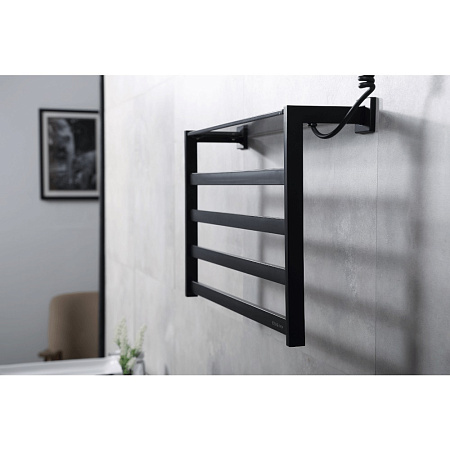 Полотенцесушитель электрический Black & White Universe N-333B 580x350 черный матовый