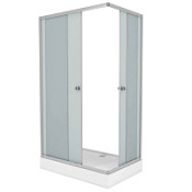 Душевой уголок Niagara Eco 1291422Q 120x90x195 стекло матовое/профиль серебро