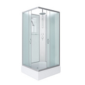 Душевая кабина Niagara Classic NG-33084-14QBKT 100x80x210 стекло матовое/профиль серебро