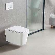 Унитаз подвесной Vincea Q-Line VT1-12T ультратонкое сиденье с системой микролифт, белый