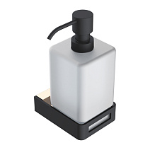 Дозатор для жидкого мыла Boheme Q 10957-G-B золото/черный