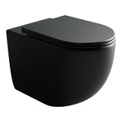 Унитаз приставной Ceramica Nova Metropol CN4004MB микролифт, черный матовый