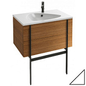 Тумба с раковиной Jacob Delafon Nouvelle Vague EB3030-G1C 80 белый блестящий лак