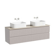 Тумба с раковиной и столешницей Sancos Snob T 160 SNT80SM+TT160A2 Doha Soft/Kreman