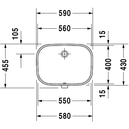 Раковина Duravit D-Code 0338560000 60 белый глянцевый