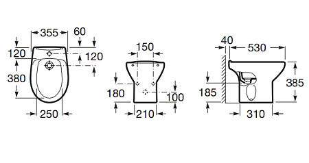 Биде напольное Roca Victoria 357390000