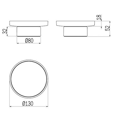 Мыльница Inda Mito A20020CR21 настольный, хром