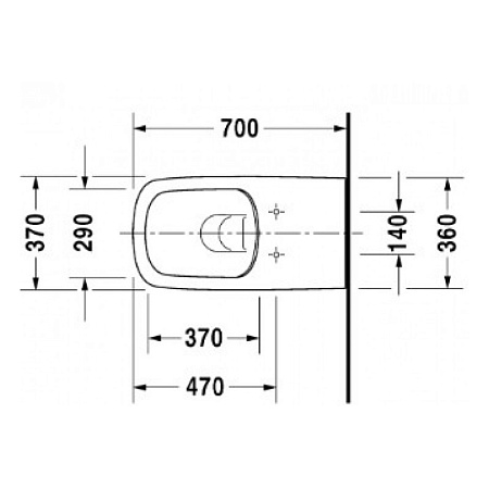 Чаша для унитаза подвесного Duravit DuraStyle 2559090000