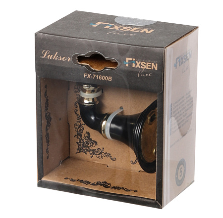 Крючок Fixsen Luksor FX-71605B черный сатин