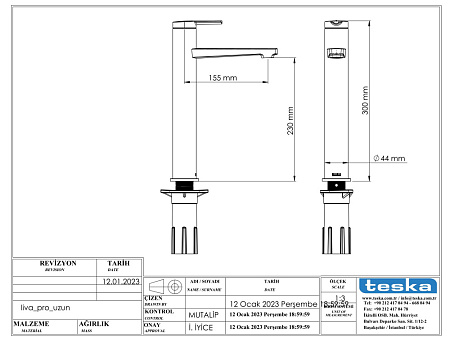 Смеситель для раковины Teska Liva Leo L E5424 черный