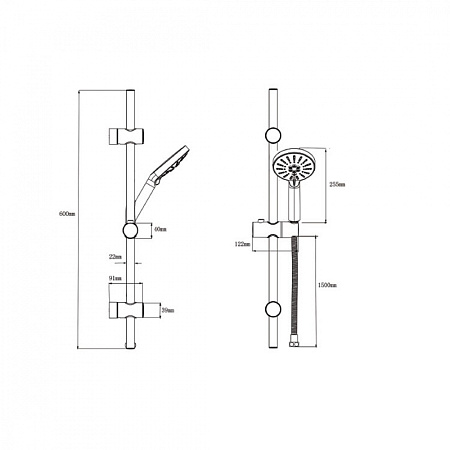 Душевой гарнитур Bien Hermes BD24031513 черный