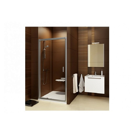 Душевая дверь Ravak Blix BLDP2-110 L 0PLD0100Z1 Transparent, белый
