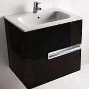 Тумба с раковиной Roca Victoria Nord Black Edition 60 черная Тумба с раковиной Roca Victoria Nord Black Edition 60 черная