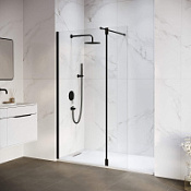 Душевая перегородка RGW Walk In WA-050B (WA-002B + Z-070B) 120x195 прозрачное/черный