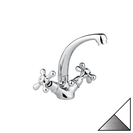 Смеситель Emmevi Deco Classic 12913BC для раковины, белый/хром