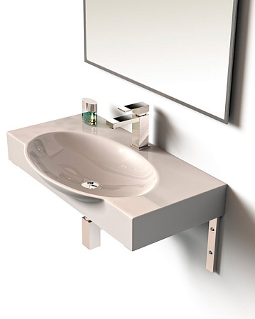 Раковина Sanita Luxe INFINITY 76 INF76SLWB01KR на кронштейнах c полотенцедержателем