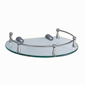 Полка WasserKRAFT K-566 стеклянная, хром